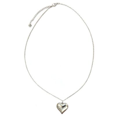 Collana in argento con cuore di tendenza
