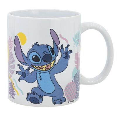 STOR TAZA CERAMICA SB 325 ML STITCH HAWAIAN FLOWER