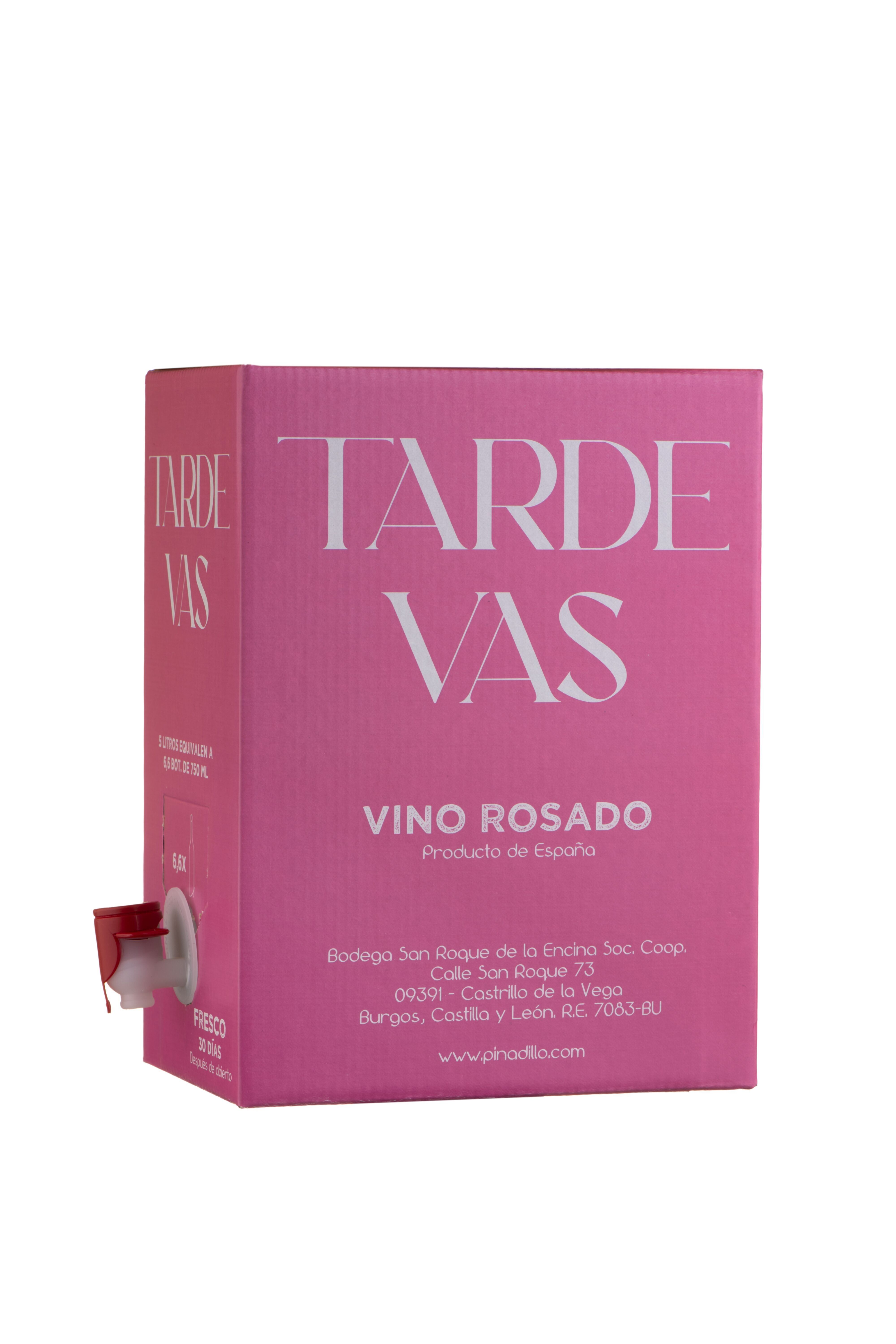 TARDEVAS BAG IN BOX 5 LITROS ROSADO