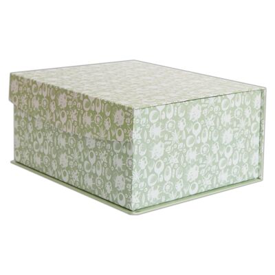 Caja de cartón pequeña RHS, diseño Geissler, para guardar regalos, decoración del hogar, con tapa magnética, cesta decorativa para regalos, organizador de manualidades, para guardar recuerdos.