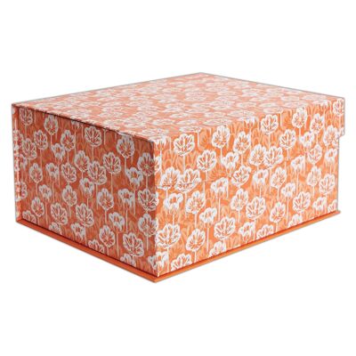 RHS Cardboard Storage Box Medium, Bloom Design, Storage, Gift Boxes, Home Decoration, With Magnetic Lid Closure, Decorative Present Hamper Box, Storage, Craft Organiser, Keepsake & Memory Storage