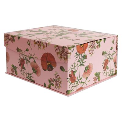 Caja de cartón mediana RHS, Edwards Design, almacenamiento, cajas de regalo, decoración del hogar, con cierre magnético, cesta decorativa para regalos, almacenamiento, organizador de manualidades, almacenamiento de recuerdos.