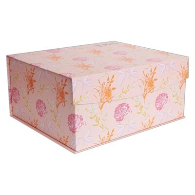 Scatola portaoggetti in cartone RHS grande, design Bloom, contenitore, scatole regalo, decorazioni per la casa, con chiusura magnetica, scatola decorativa per regali, contenitore, organizer per lavori artigianali, contenitore per ricordi e ricordi.