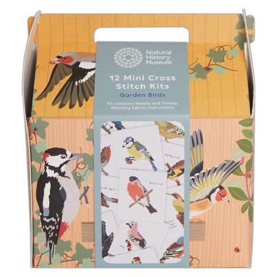 Natural History Museum Cross Stitch Kits, 12 Mini Designs Of Cross Stitch Bird Designs, Embroidery & Cross Stitch Kits For Adults, Beginners, Gift Idea, With Embroidery Patterns, Embroidery Set
