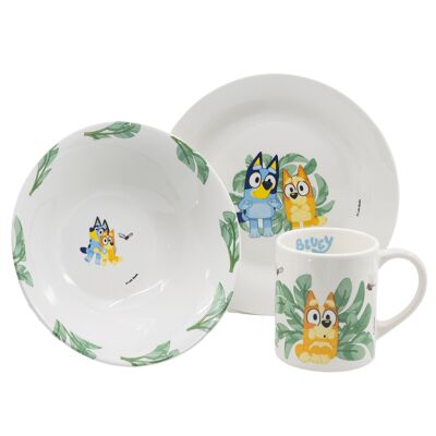 STOR SET MERIENDA CERAMICA EN CAJA REGALO 3 PCS BLUEY