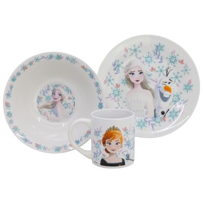 STOR SET MERIENDA CERAMICA EN CAJA REGALO 3 PCS FROZEN