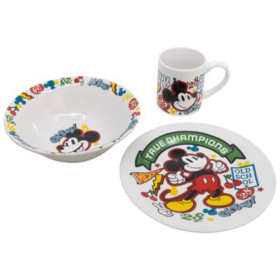 STOR SET MERIENDA CERAMICA EN CAJA REGALO 3 PCS MICKEY TRUE CHAMPIONS
