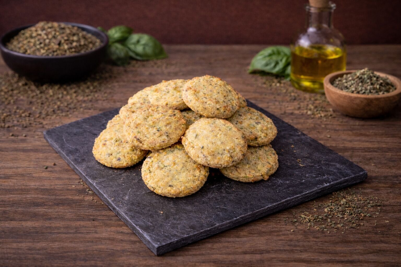 Basil shortbread in 150g / 250g / 500g bags