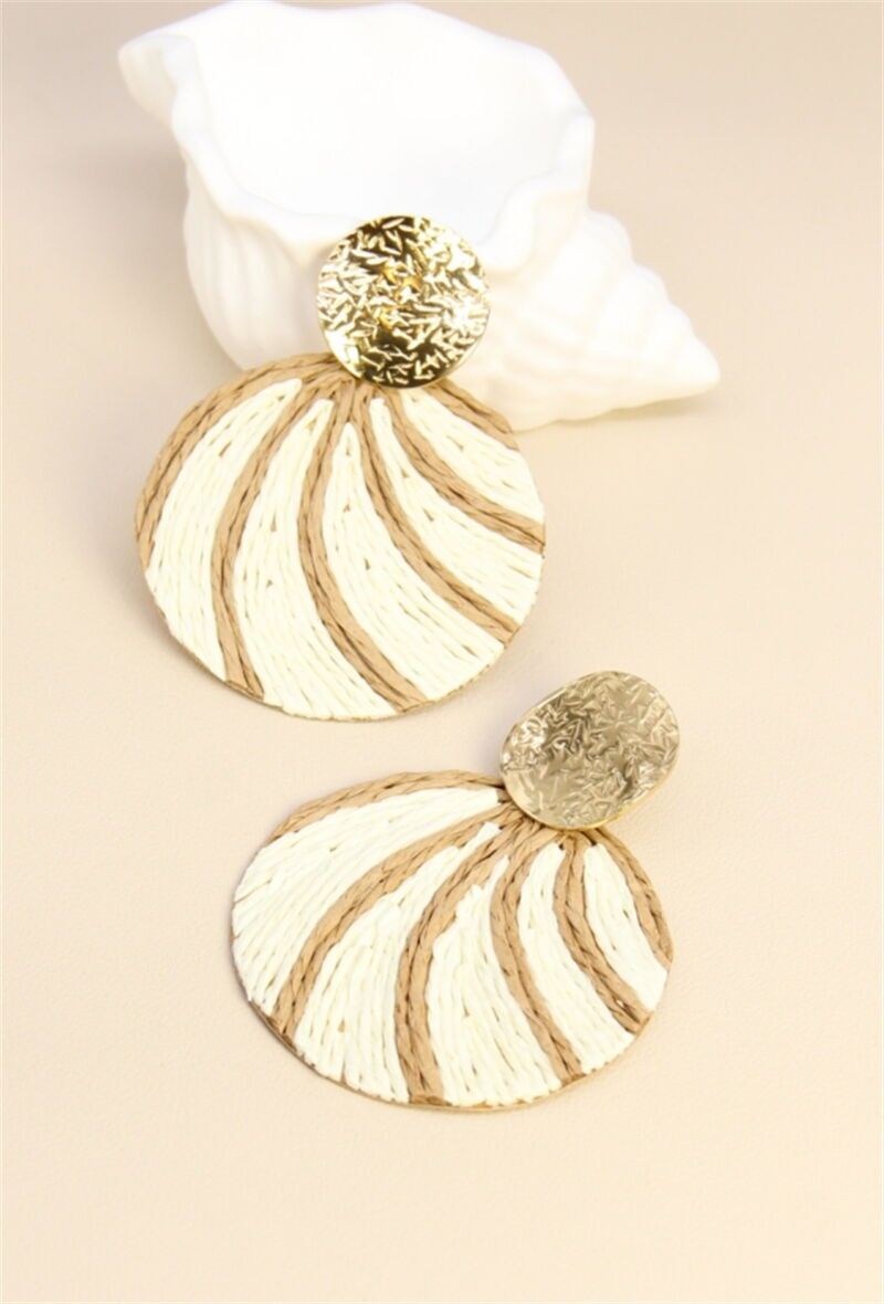 Boucles d'Oreilles Tissées en acier inoxydable – Harmonie Artisanale