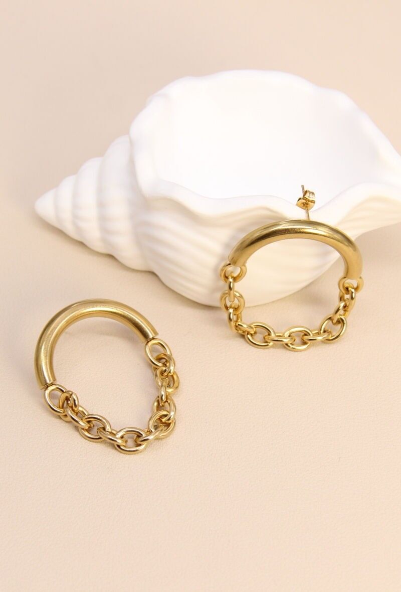 Pendiente de eslabones de acero inoxidable – Seducción urbana