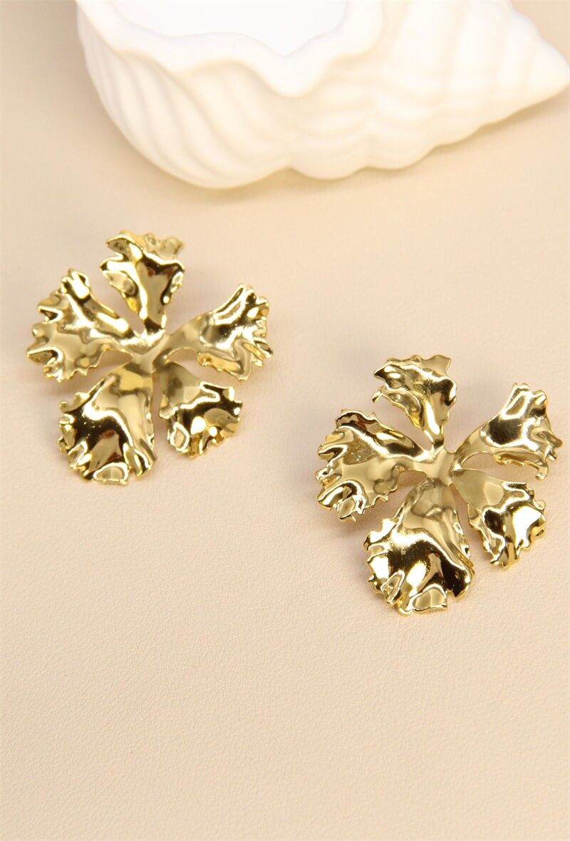 Pendientes de flores de acero inoxidable – Elegancia floral