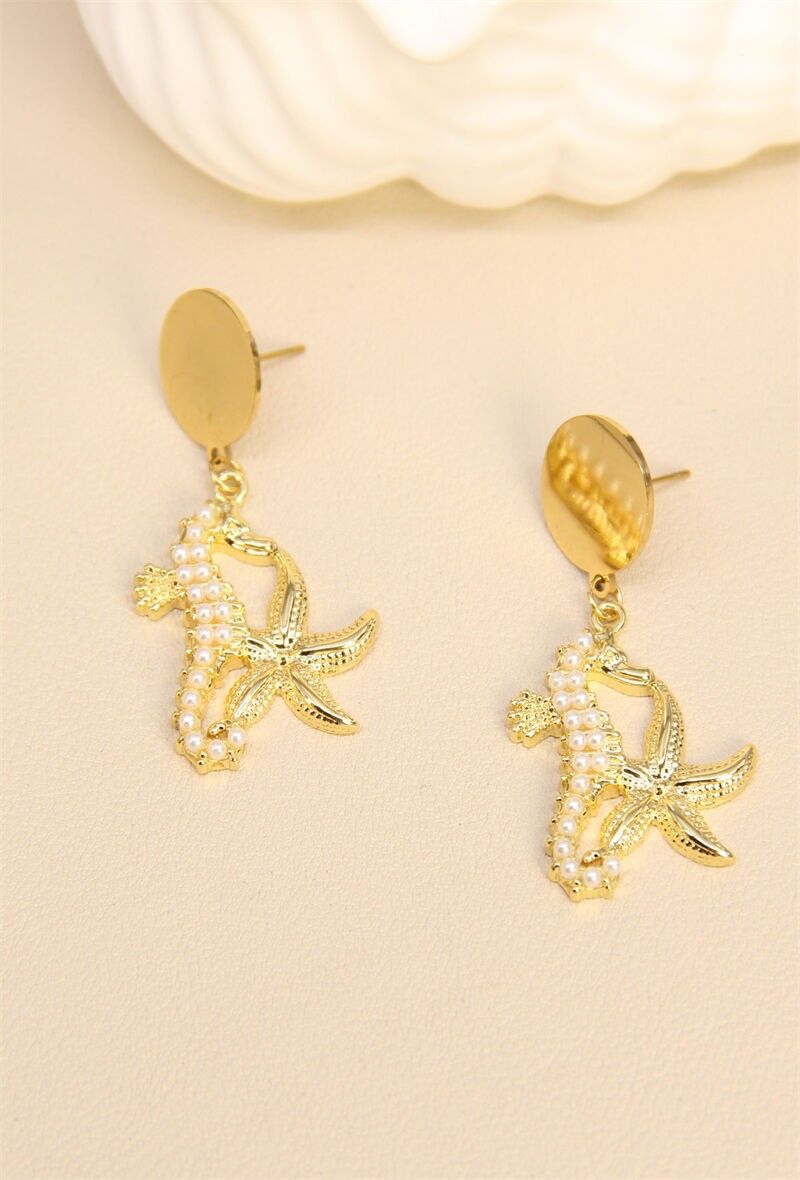 Pendientes de estrella de mar de acero inoxidable: resplandor y elegancia marina