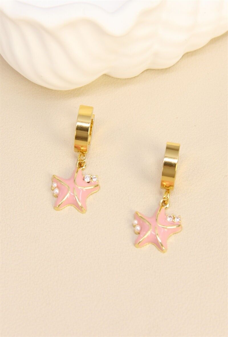 Elegantes pendientes de hoja de acero inoxidable: Naturaleza y refinamiento