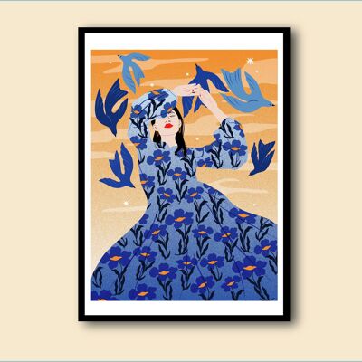 NOUVEAU Affiche | Dance with birds A4/A3
