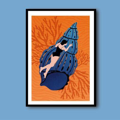 NUEVO Póster | Concha naranja A3