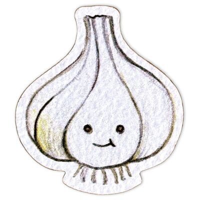 Wooden magnet – garlic
