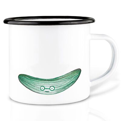 Tasse en émail – concombre