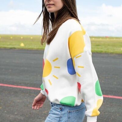 Women's Oversized Cotton Sweatshirt, Slightly Cropped - Miro