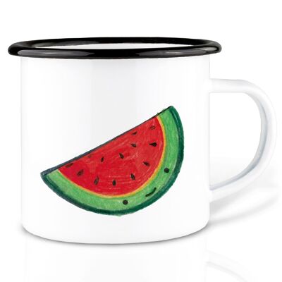 Tasse en émail – Pastèque