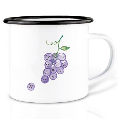 Mug émaillé – raisins