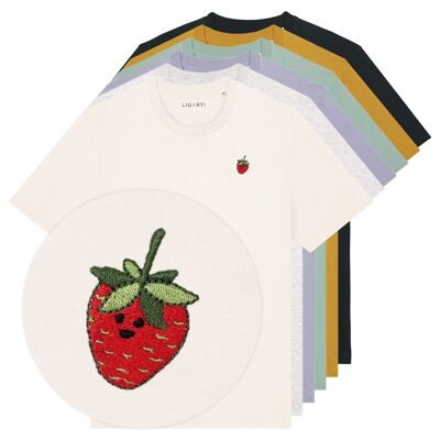 T-shirt brodé – Fraise