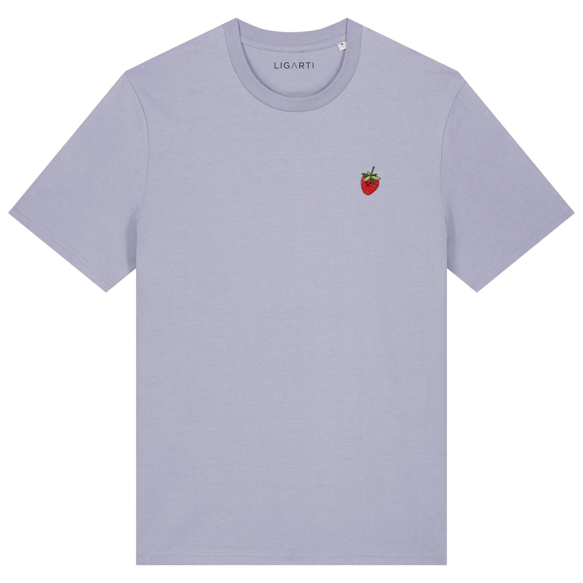 Besticktes T-Shirt – Erdbeere