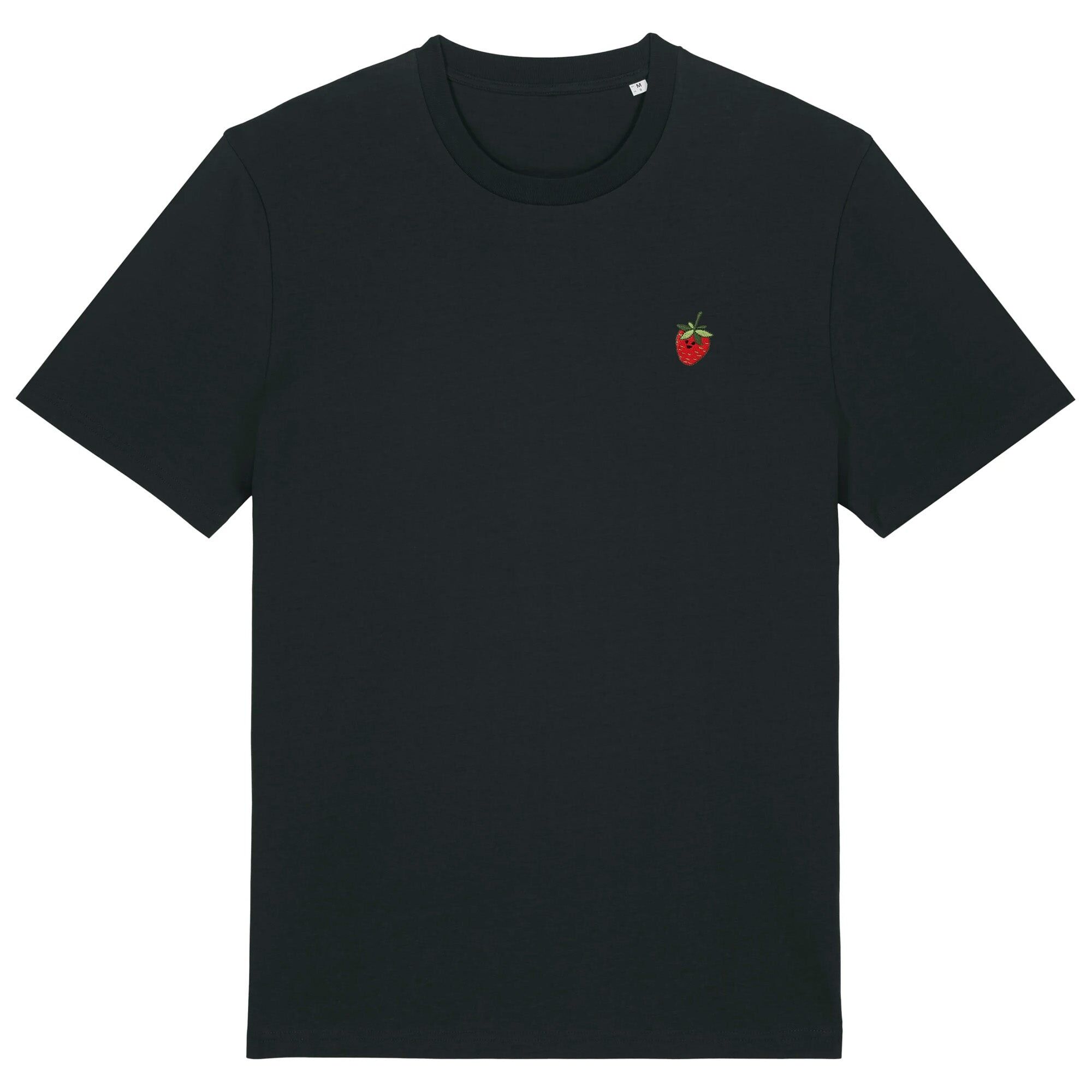 Besticktes T-Shirt – Erdbeere