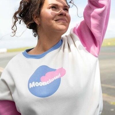 Women's Oversized Cotton Sweatshirt - Mooncloud