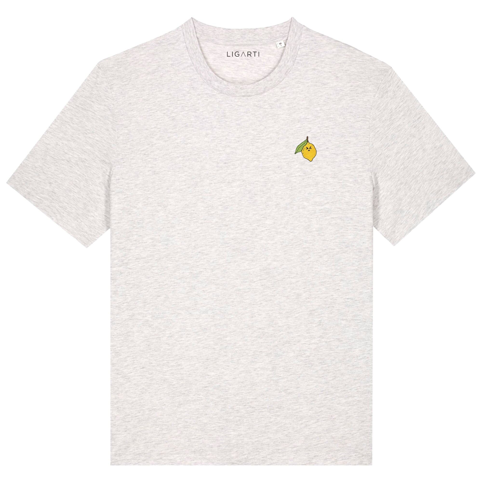 Besticktes T-Shirt – Zitrone