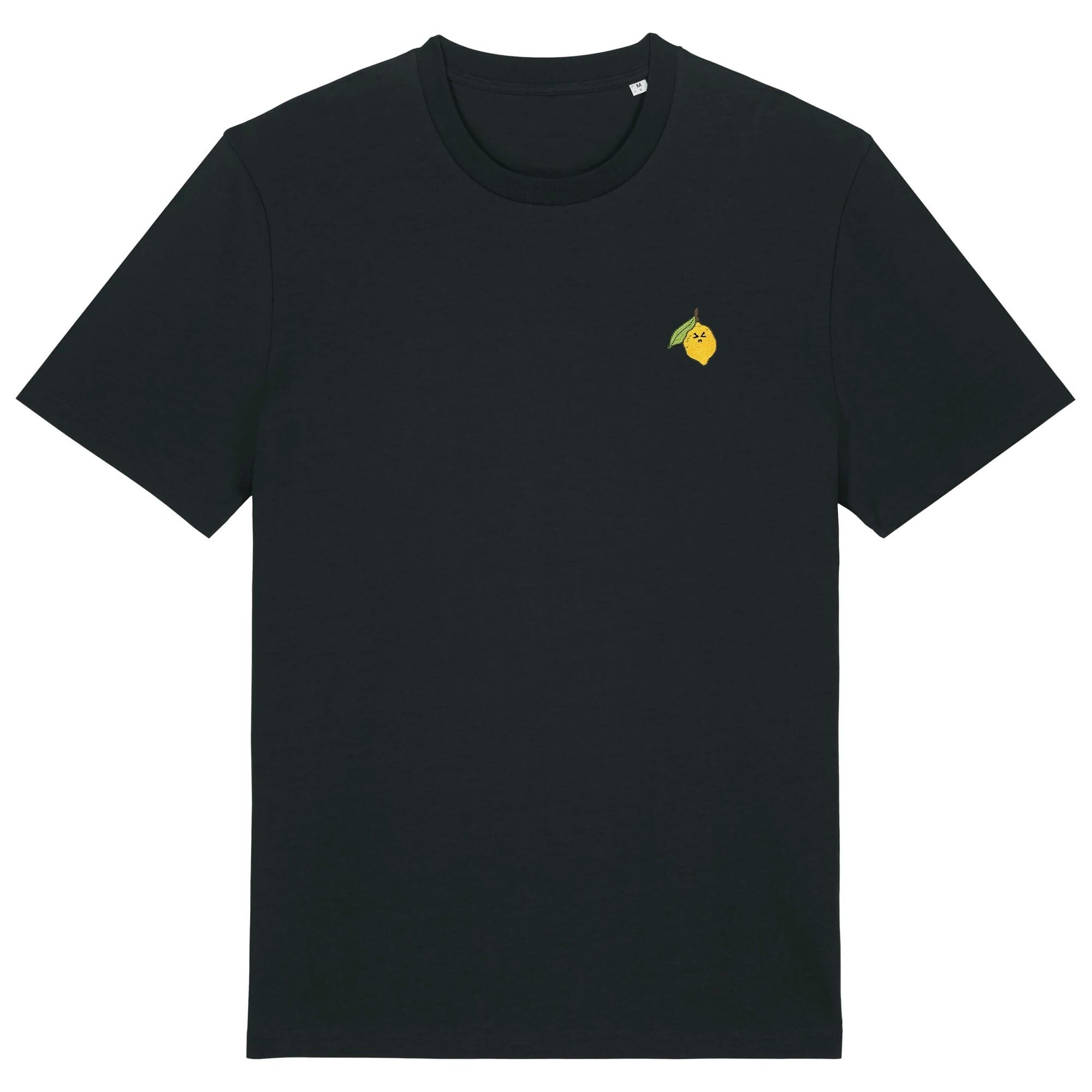 Besticktes T-Shirt – Zitrone
