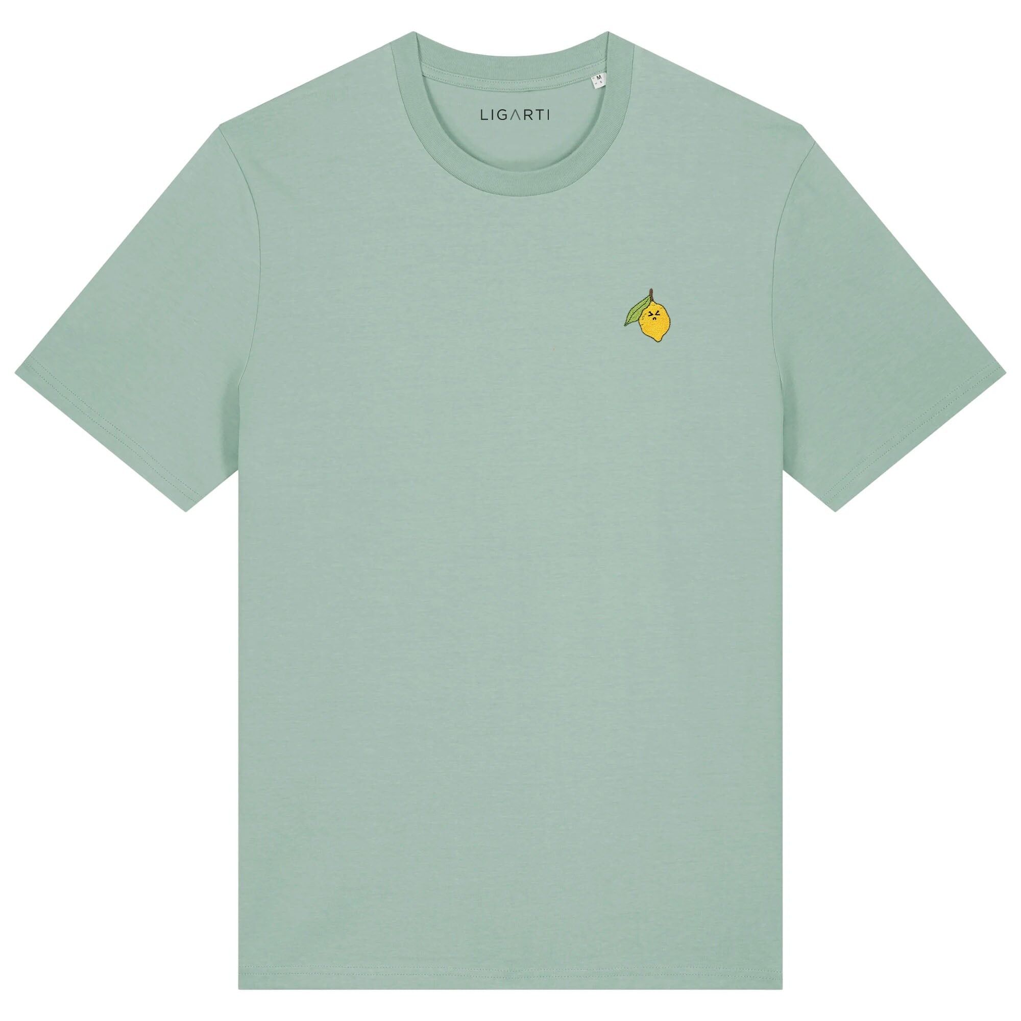 Besticktes T-Shirt – Zitrone