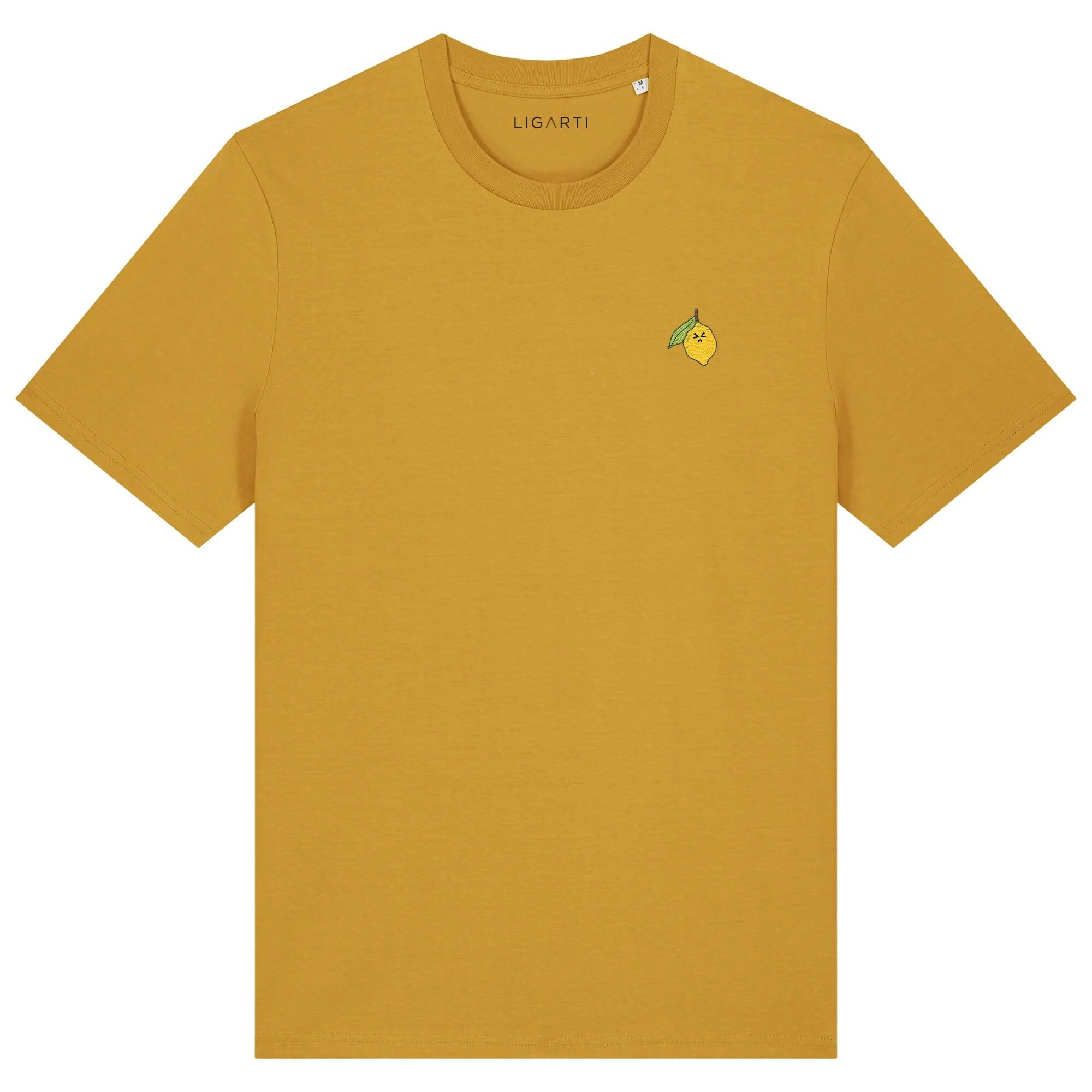 Besticktes T-Shirt – Zitrone