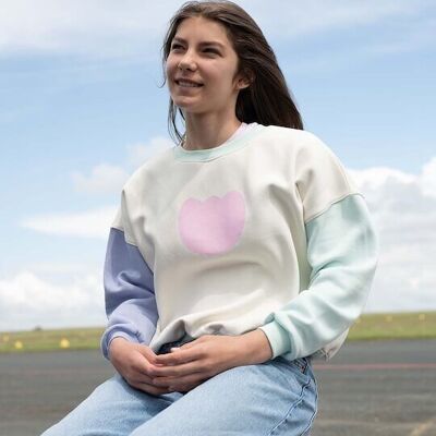 Women's Oversized Pastel Cotton Sweatshirt - Polly