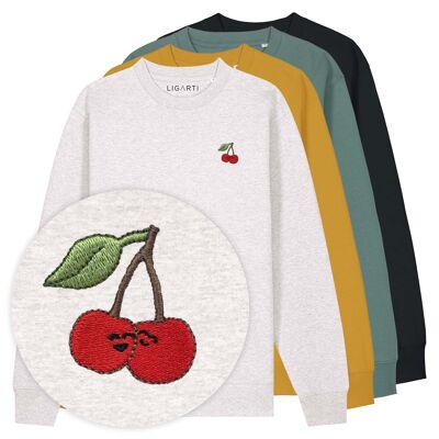 Maglione ricamato – Ciliegie
