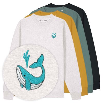 Pull brodé – Walter la baleine