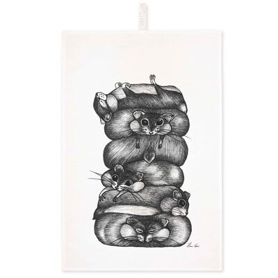 Tea towel – hamster stack