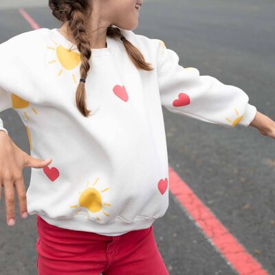 Children's Cotton Sweatshirt - Sunny Heart