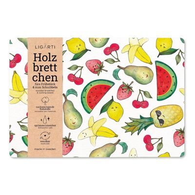 wooden board - fruit salad