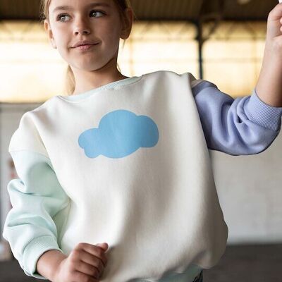 Sweat Enfant Coton Retro - Cloudy