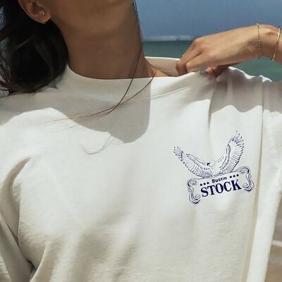 T-shirt en coton bio avec imprimé vintage