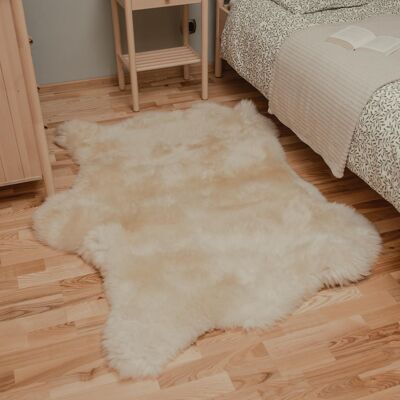 Giant Genuine Natural creamy white-ivory triple Sheepskin Rug, Pelt, Sheepskin throw triple (3), schaffell Hygge