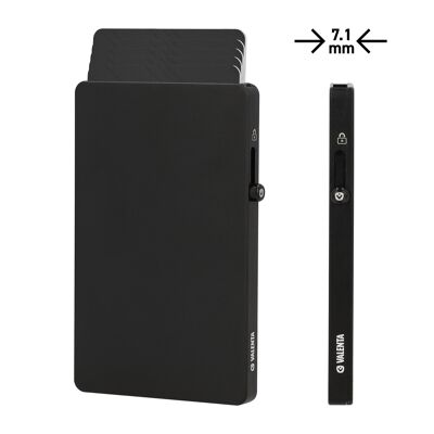 Protector de tarjetas de aluminio Magsafe fino negro