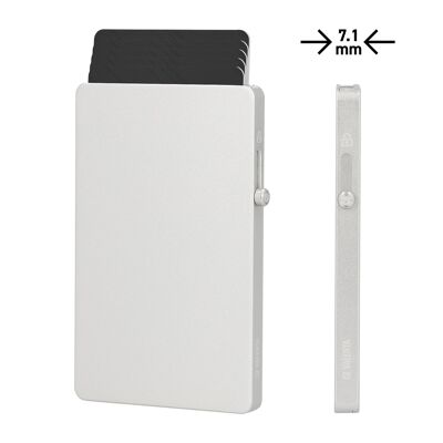Protector de tarjetas de aluminio Magsafe fino plateado