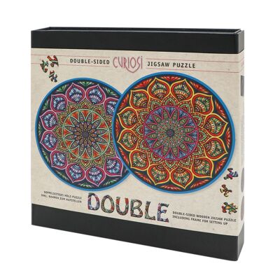 Puzzle de madera, Doble Llama incl.Marco de rompecabezas
