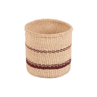 DENGE: Extra Small Brown and Natural Sisal Basket