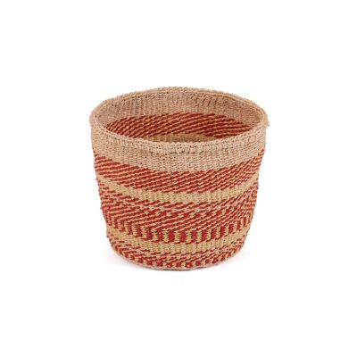 LEO: Extra Small Red and Yellow Sisal Basket