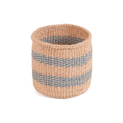 KAMA: Cesta extra pequeña de sisal azul y natural