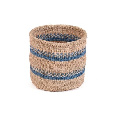 MAANA: Cesta extra pequeña de sisal azul y natural