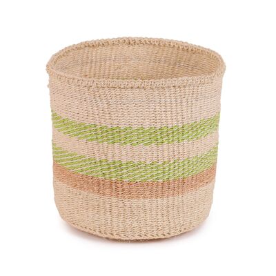 MAMA: Pequeña cesta de sisal verde y marrón