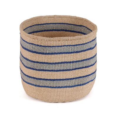 MBITA: Cestino in sisal blu medio e blu scuro